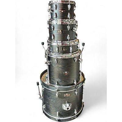 Used TAMA 5 Piece Imperialstar 5-Piece Complete Drum Set Black Oak Wrap Drum Kit