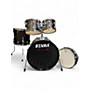 Used TAMA 5 Piece Imperialstar Black Oak Wrap Drum Kit Black Oak Wrap