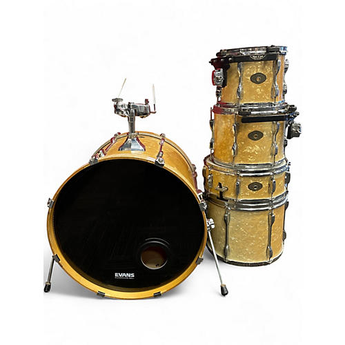 Used TAMA 5 Piece ROCKSTAR PEARL WHITE Drum Kit PEARL WHITE