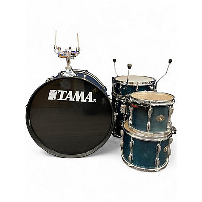 Used TAMA 5 Piece Rockstar Trans Blue Drum Kit