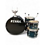 Used TAMA 5 Piece Rockstar Trans Blue Drum Kit Trans Blue