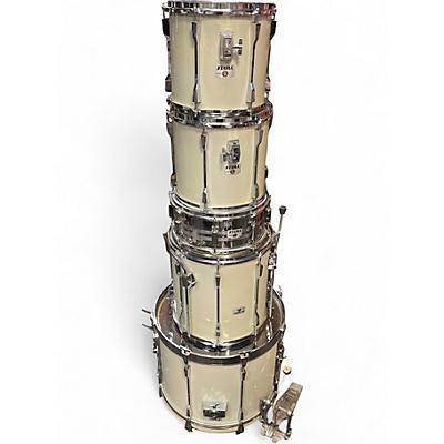 Used TAMA 5 Piece Rockstar Vintage White Drum Kit