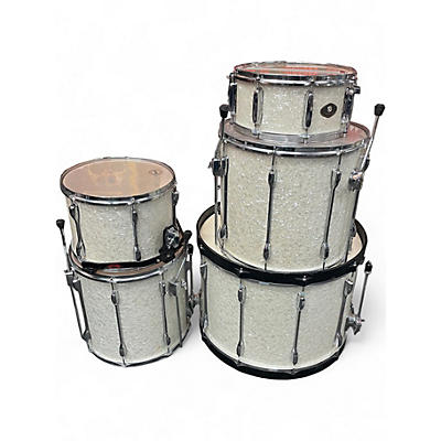 Used TAMA 5 Piece Rockstar WHITE PEALIOD Drum Kit