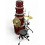 Used TAMA 5 Piece STAGESTAR COMPLETE 5 PIECE RED SPARKLE Drum Kit RED SPARKLE