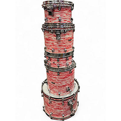 Used TAMA 5 Piece START CLASSIC MAPLE RED WHITE OYSTER Drum Kit
