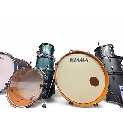 Used TAMA 5 Piece Silverstar Blue Sparkle Drum Kit