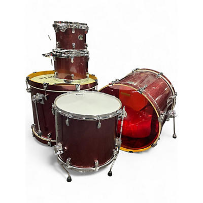 Used TAMA 5 Piece Silverstar Ruby SPARKLE Drum Kit