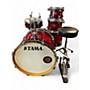 Used TAMA 5 Piece Silverstar Transparent Red Burst Drum Kit Transparent Red Burst