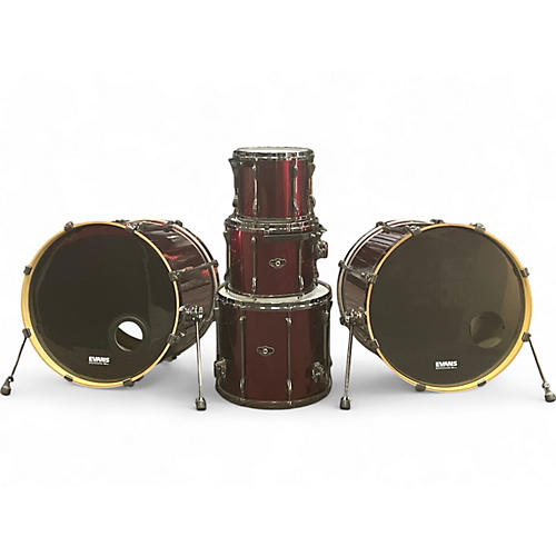 Used TAMA 5 Piece Superstar Hyperdrive Wine Red Drum Kit Wine Red