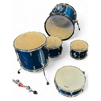Used TAMA 5 Piece imperial star set hairline blue Drum Kit