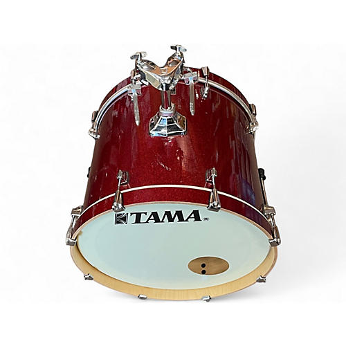 Used TAMA 5 Piece superstar classic red sparkle Drum Kit red sparkle