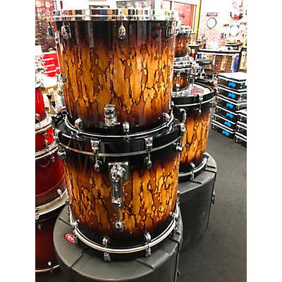 TAMA Used TAMA 5 piece Starclassic Birch Bubinga Drum Set Molten Brown Burst Drum Kit