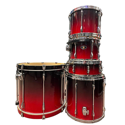 TAMA Used TAMA 5 piece Superstar Red To Black Fade Drum Kit Red to Black Fade