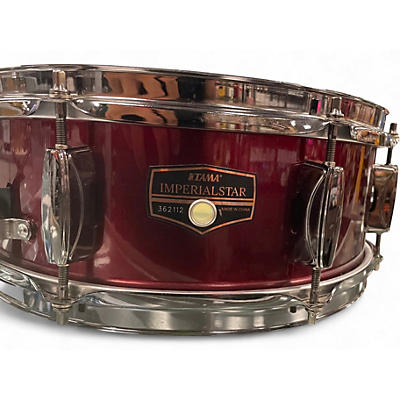 Used TAMA 5.5X14 Imperialstar Snare Chrome Red Drum