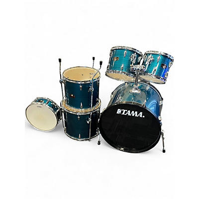 Used TAMA 6 Piece Imperialstar Blue Drum Kit