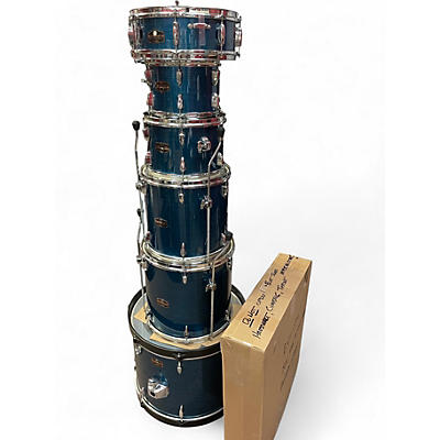 Used TAMA 6 Piece Imperialstar Complete Starter Kit Hairline Light Blue Drum Kit
