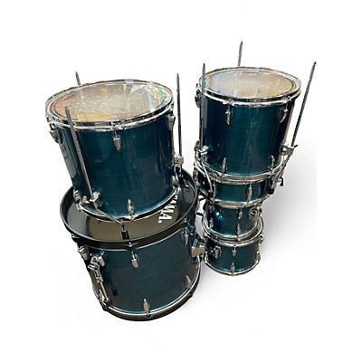Used TAMA 6 Piece Imperialstar IE62C Blue Drum Kit