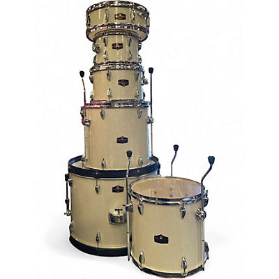 Used TAMA 6 Piece Imperialstar White Sparkle Drum Kit
