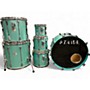 Used TAMA 6 Piece Made In Japan Granstar Japanese Birch Shell Pack Nile Blue Drum Kit Nile Blue