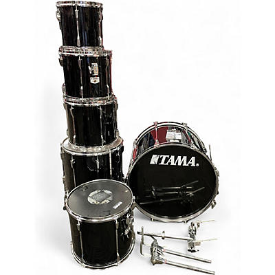 Used TAMA 6 Piece Rockstar Black Drum Kit