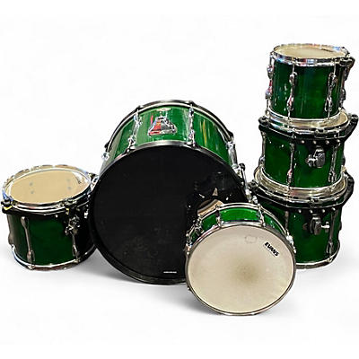 Used TAMA 6 Piece Rockstar Green Drum Kit