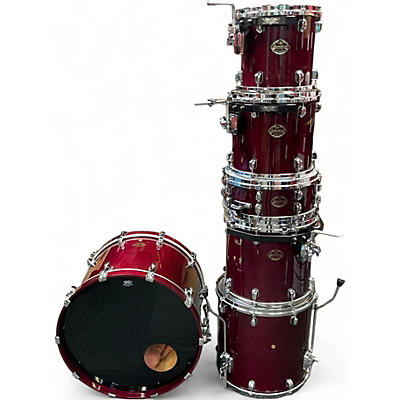 Used TAMA 6 Piece Starclassic Maple Red Drum Kit