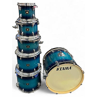 Used TAMA 6 Piece Superstar Classic Blue Burst Drum Kit