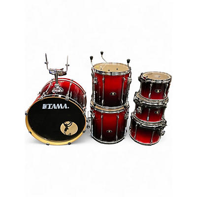 Used TAMA 6 Piece Superstar Crimson Red Burst Drum Kit