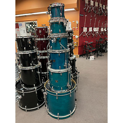 Used TAMA 6 piece Superstar Classic TRANSPARENT BLUE Drum Kit