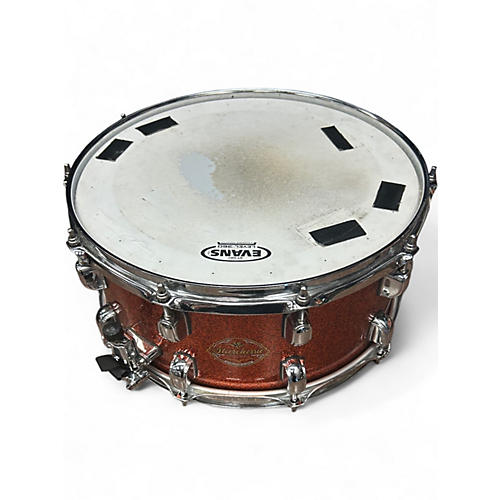 Used TAMA 6.5X14 Starphonic Snare Red Sparkle Drum Red Sparkle 15