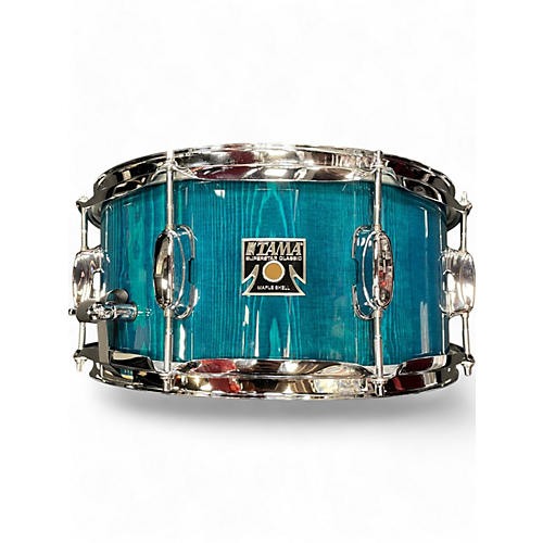 Used TAMA 6.5X14 Superstar Classic Exotic Snare Gloss Sapphire Lacebark Pine Drum Gloss Sapphire Lacebark Pine 15