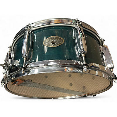Used TAMA 6X14 Rockstar Series Snare TEAL Drum