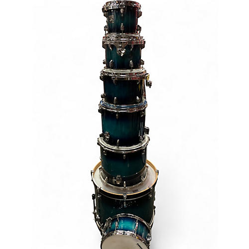 Used TAMA 7 Piece Superstar Classic Blue Lacquer Burst Drum Kit Blue Lacquer Burst
