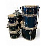 Used TAMA 7 Piece Superstar Classic Blue Sparkle Drum Kit Blue Sparkle