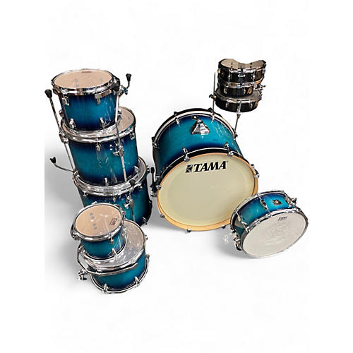 TAMA Used TAMA 7 Piece Superstar Classic CL72SBAB Blue Burst Drum Kit Blue Burst