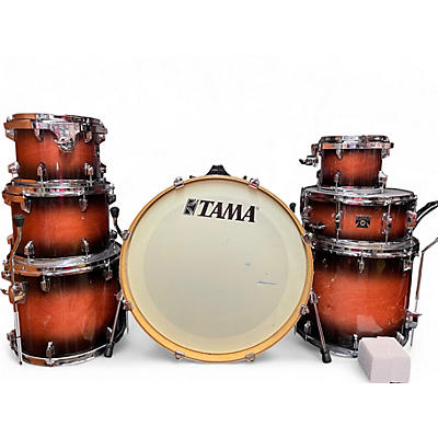 Used TAMA 7 Piece Superstar Classic Maple Mahogany Burst Drum Kit
