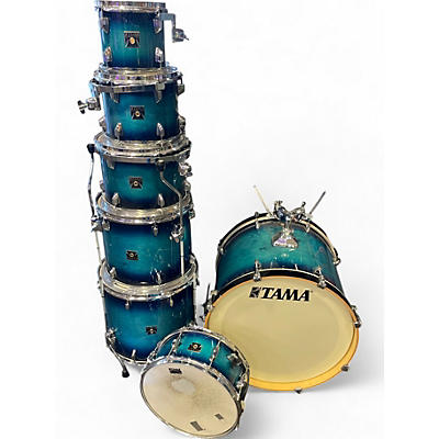 Used TAMA 7 Piece superstar classic Blue Lacquer Burst Drum Kit