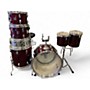 Used TAMA 7 Piece swingstar red sparkle Drum Kit red sparkle