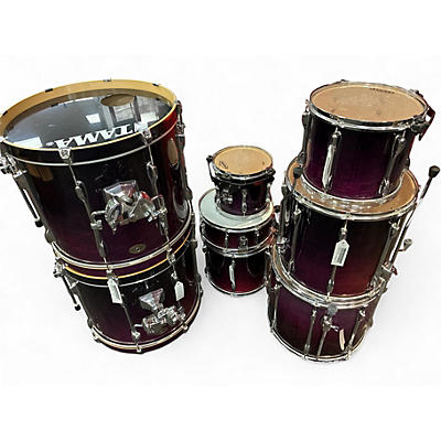 Used TAMA 8 Piece Rockstar PURPLE FADE Drum Kit