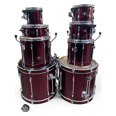 Used TAMA 8 Piece Rockstar Red Drum Kit