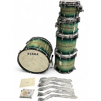 Used TAMA STAR Factory Vault Maple 5pc Cerulean Blue Drum Kit