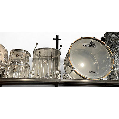 Used TAMBURO 4 Piece Acrylic Volume Series Clear Drum Kit