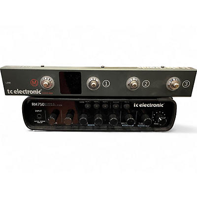 Used TC Electronic RH750 750-Watt Compact w/REMOTE RC4 Footswitch Bass Amp Head