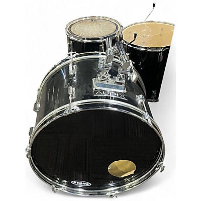 Used TKO 4 Piece DRUM SET BLACK Drum Kit