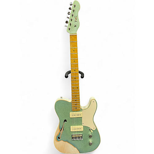 Used TMG GATTON CUSTOM SEAFOAM GREEN SPARKLE Hollow Body Electric Guitar SEAFOAM GREEN SPARKLE