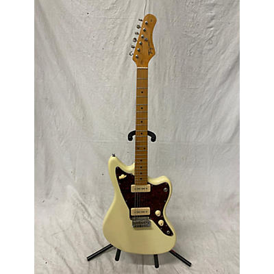 Used Tagima Woodstock Cream Solid Body Electric Guitar