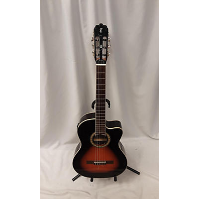 Used Tagima Ws10eq 2 Tone Sunburst Classical Acoustic Guitar