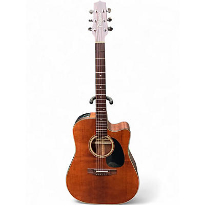 Used Takamine EF340SCGN Natural Acoustic Electric Guitar