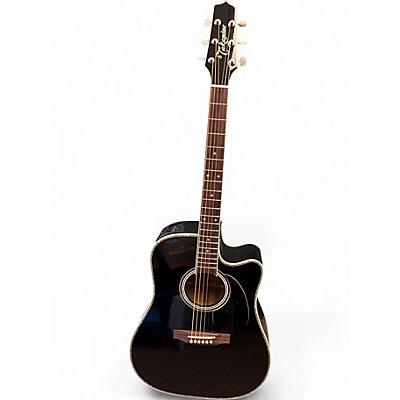Used Takamine EF341DX Ebony Acoustic Electric Guitar