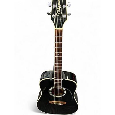 Used Takamine EF341SC Black Acoustic Electric Guitar